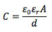 Equation for piezo capacitance